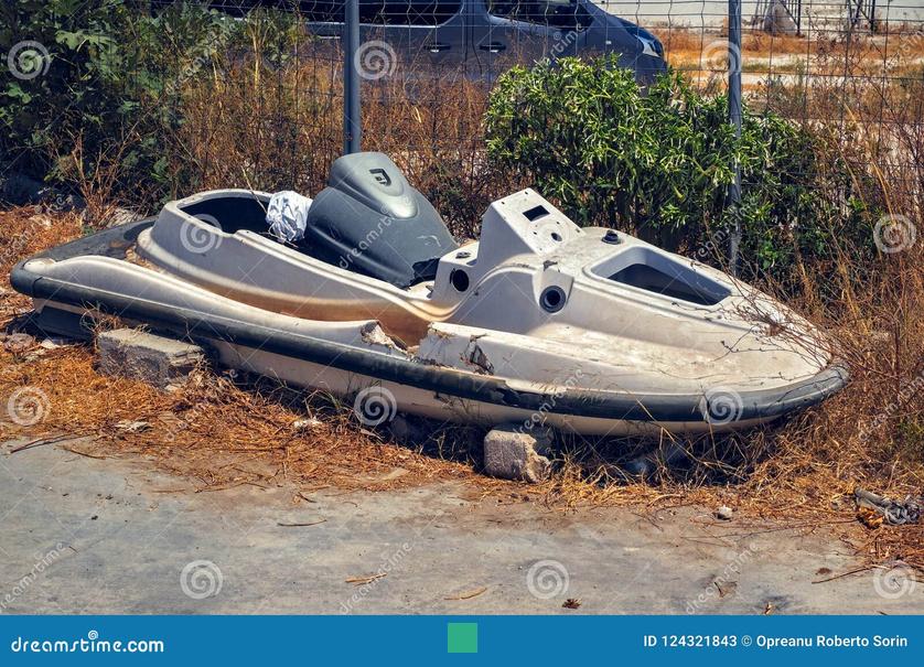 Another jet ski abandoned on Philly street with same name written on its side