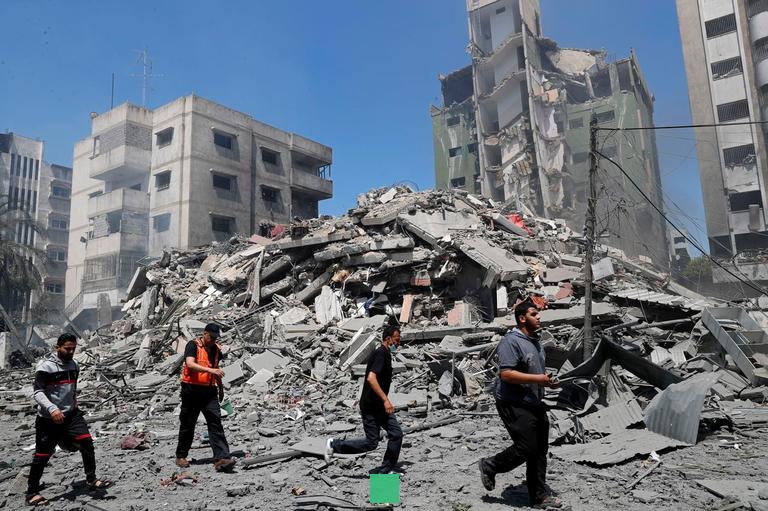 Gaza airstrike hit as displaced gathered for soccer match, witnesses say